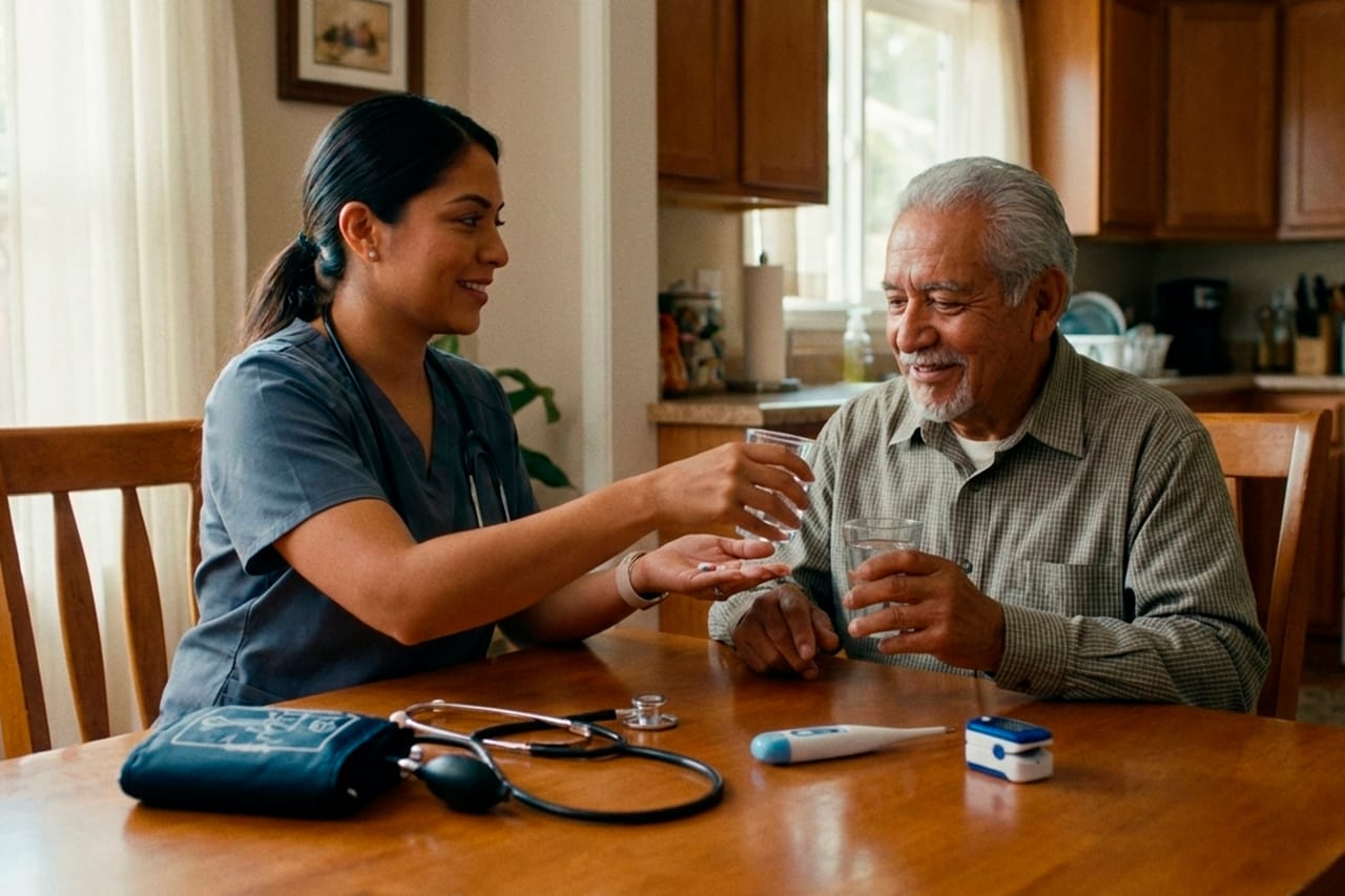 Medicamentos y control de salud adulto mayor