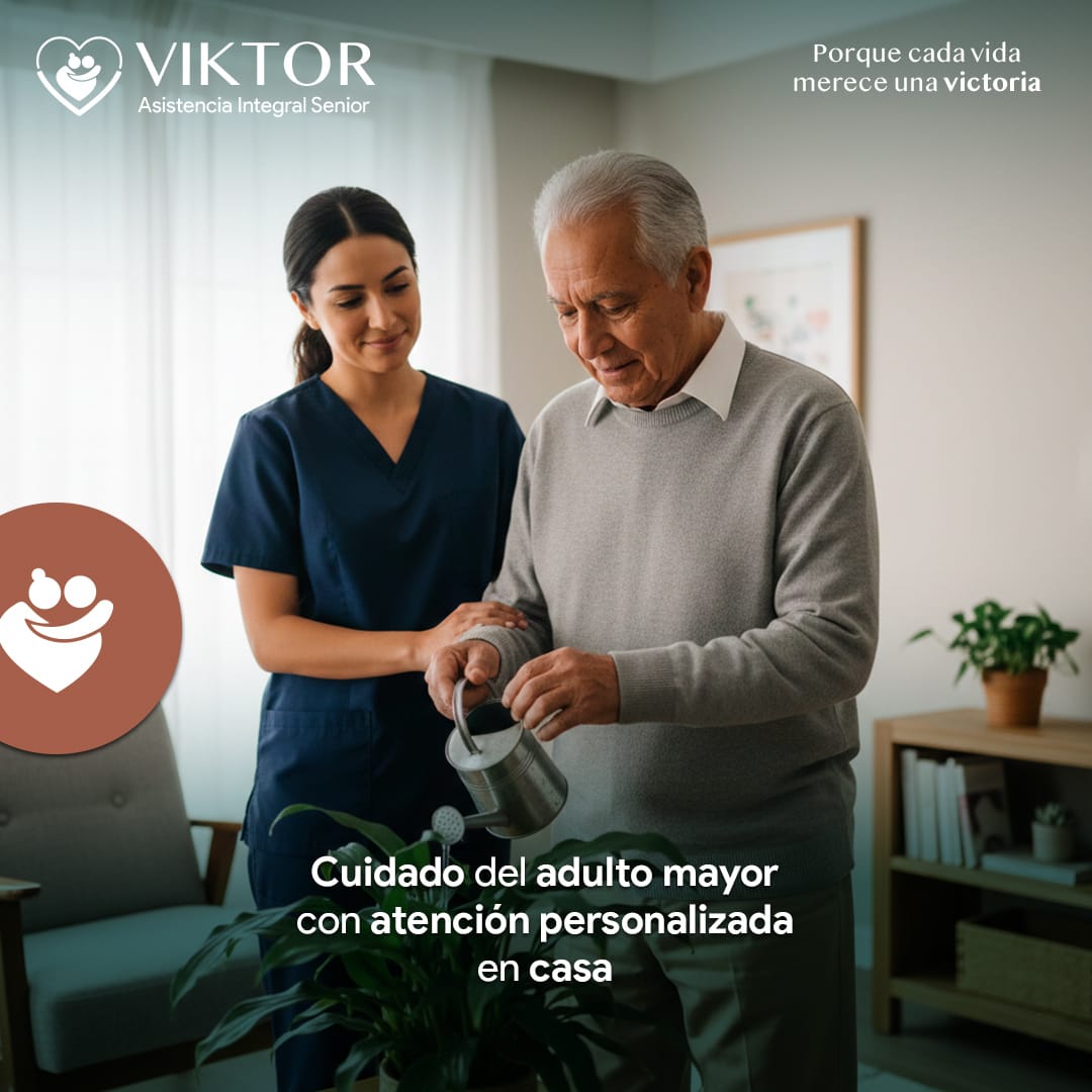 Cuidado del adulto mayor con atención personalizada en casa
