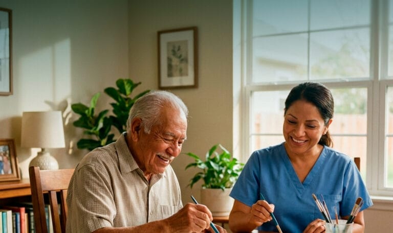 Asistencia para actividades recreativas para adultos mayores en casa
