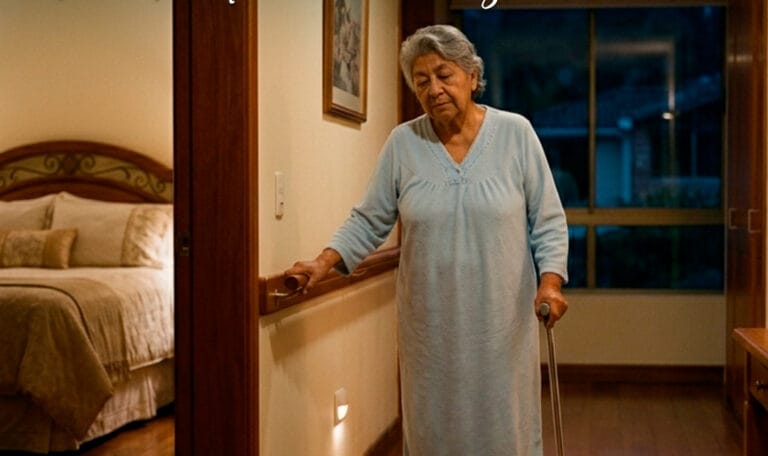 adulto mayor se levanta de noche