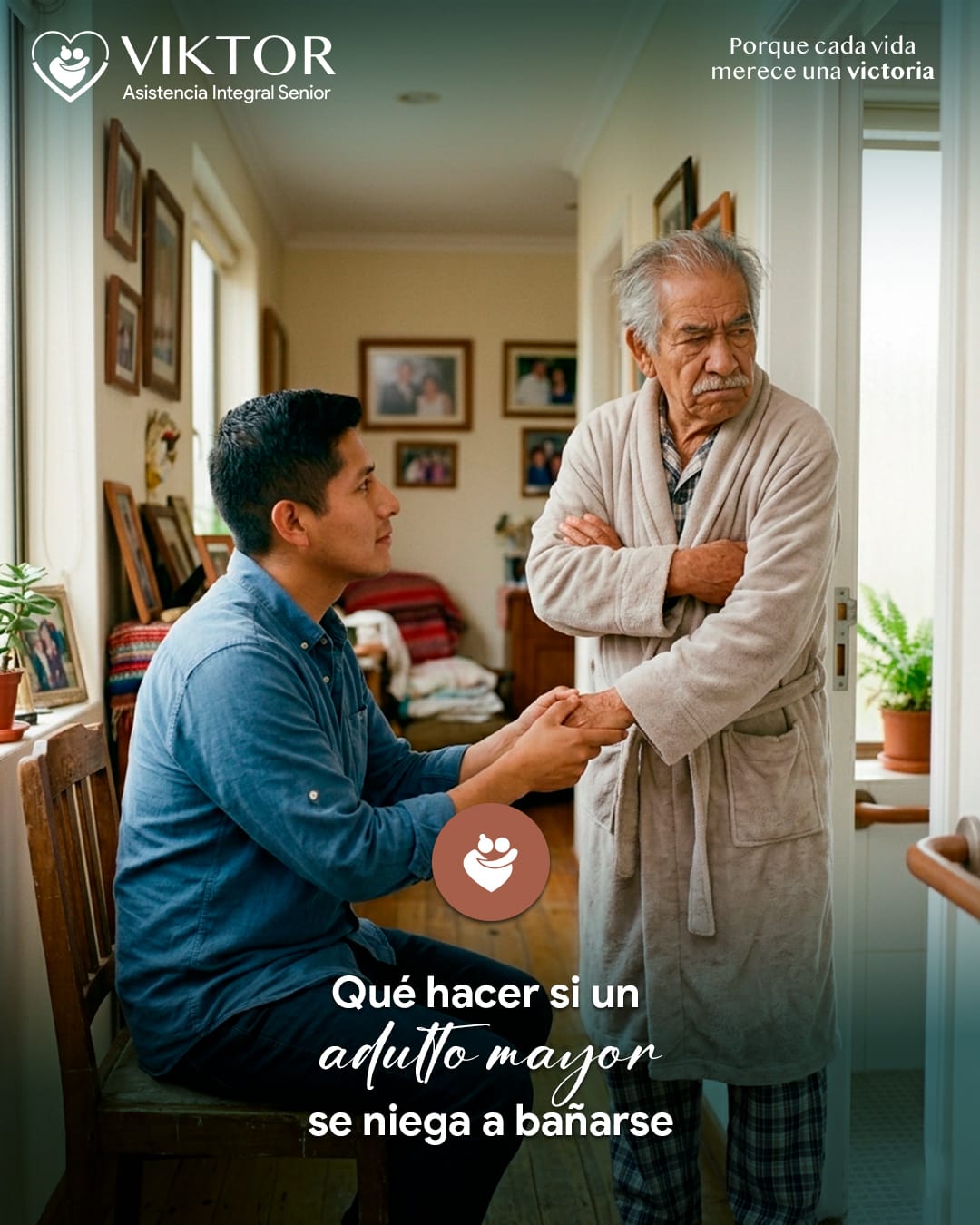 adulto mayor no quiere bañarse