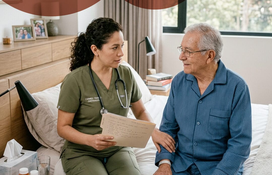 enfermera a domicilio después de una hospitalización