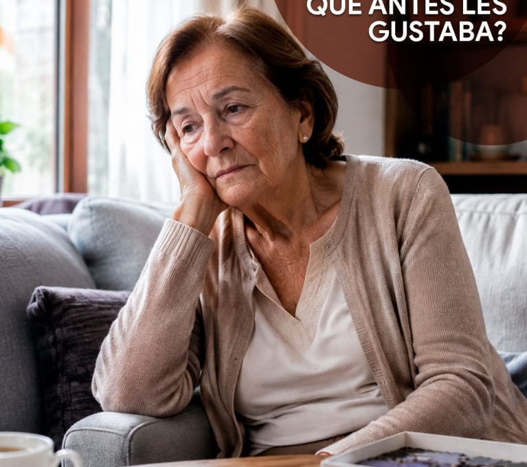adulto mayor deja de disfrutar lo que antes le gustaba